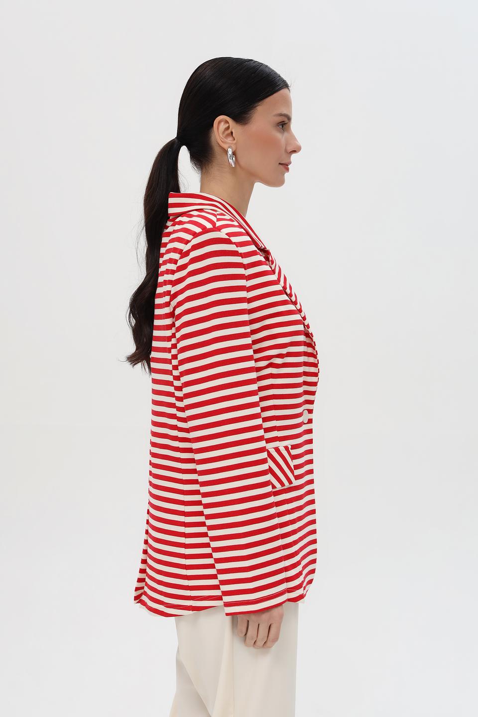 Жакет Pezzo в полоску красный