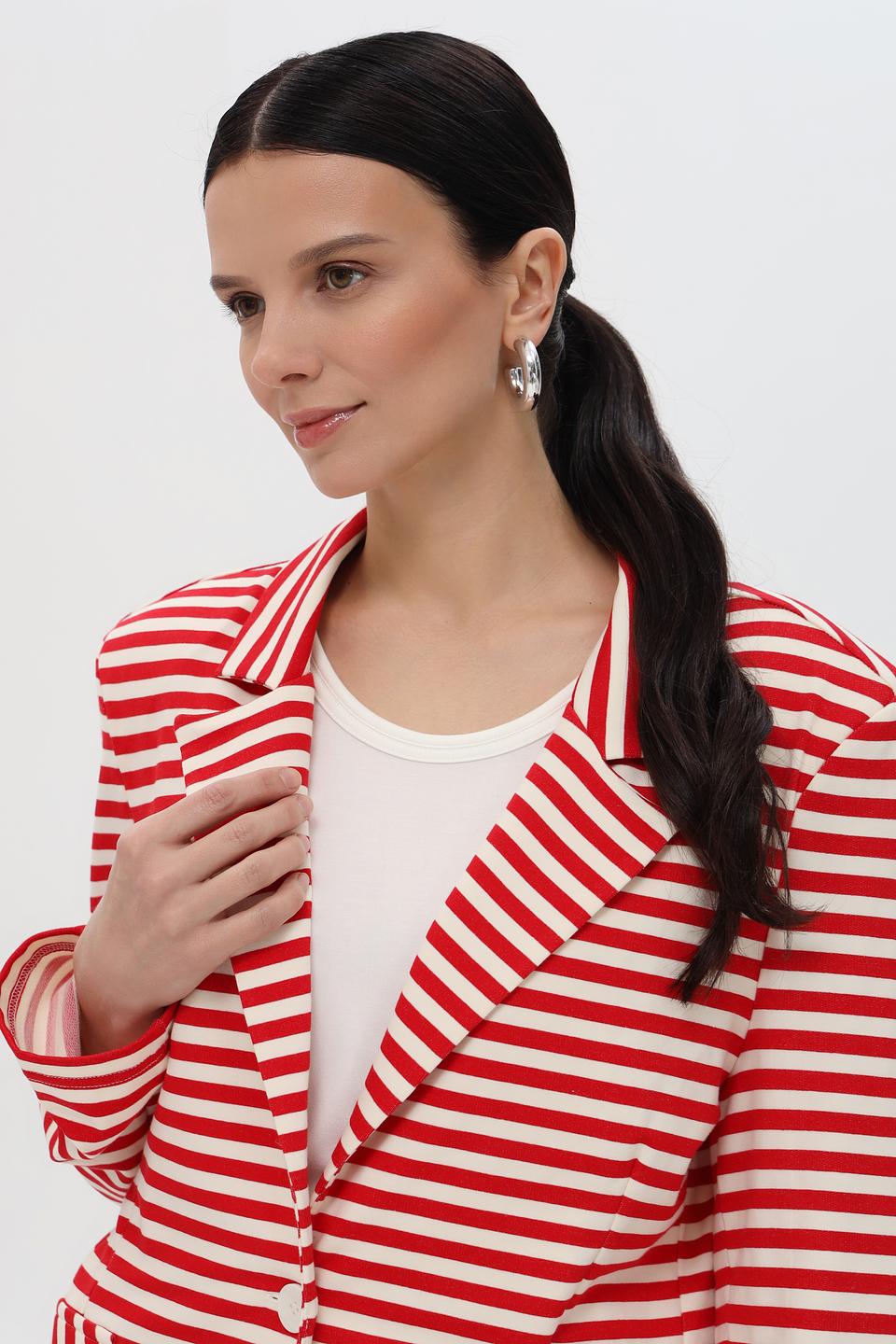 Жакет Pezzo в полоску красный