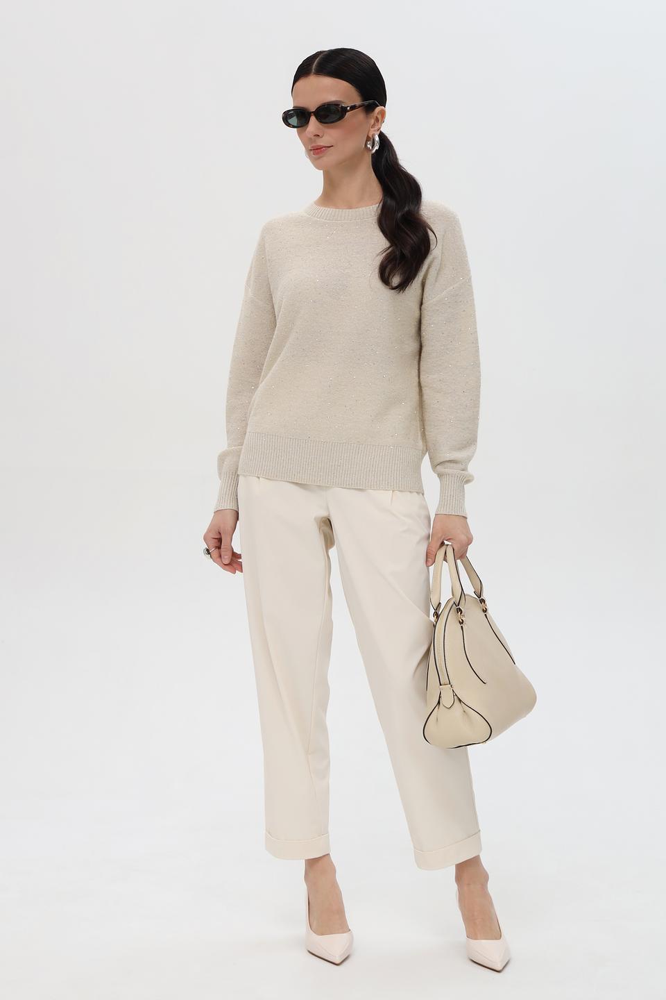 Брюки Pezzo прямого кроя бежевые