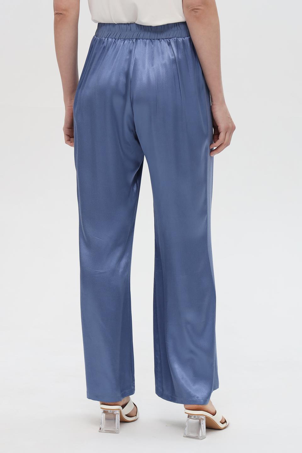 Брюки Pezzo атласные голубые