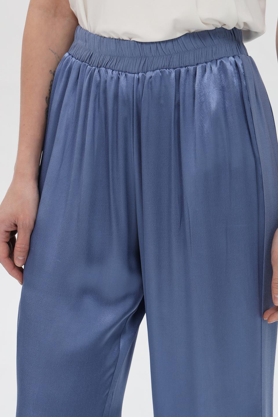 Брюки Pezzo атласные голубые