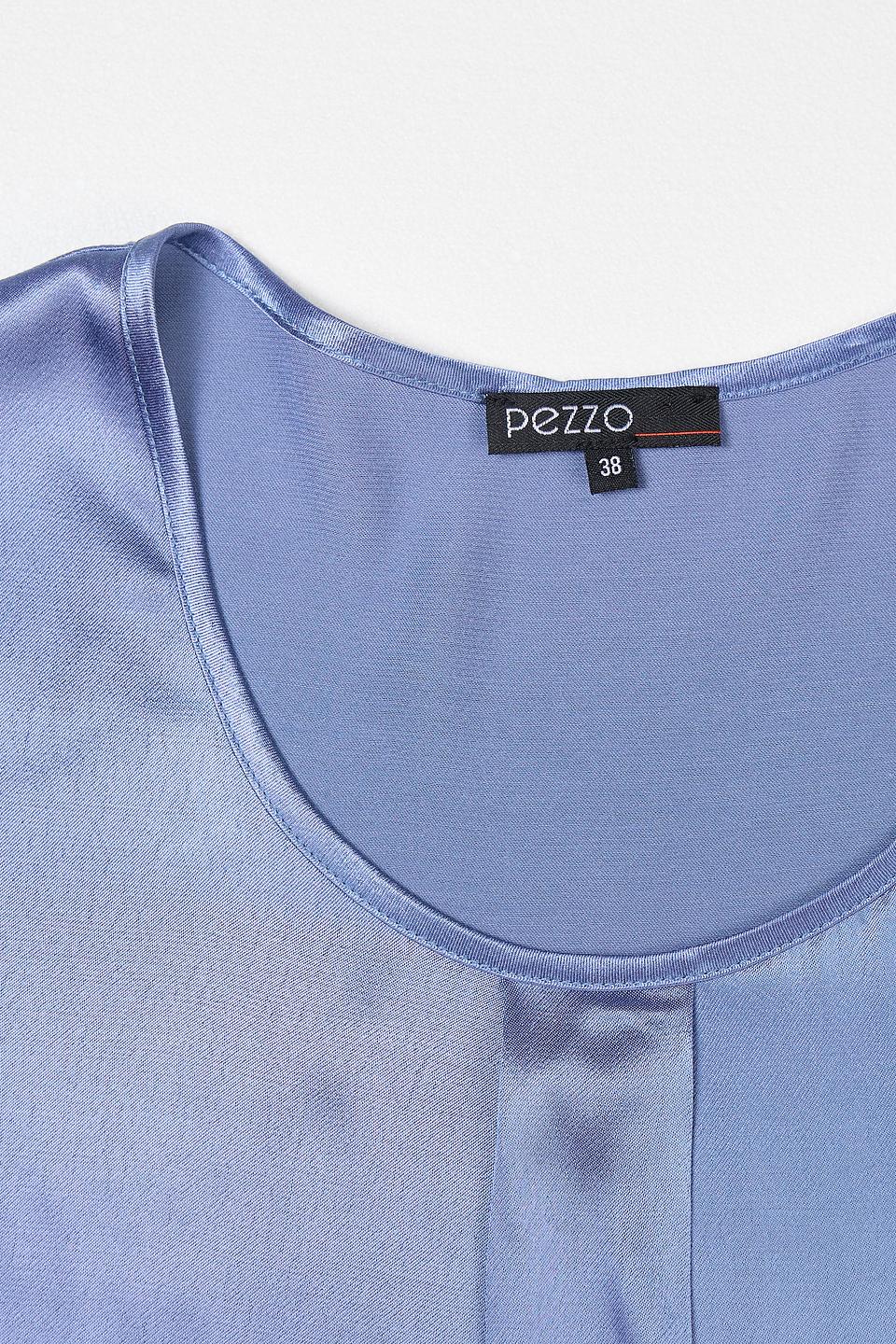 Блуза Pezzo атласная голубая