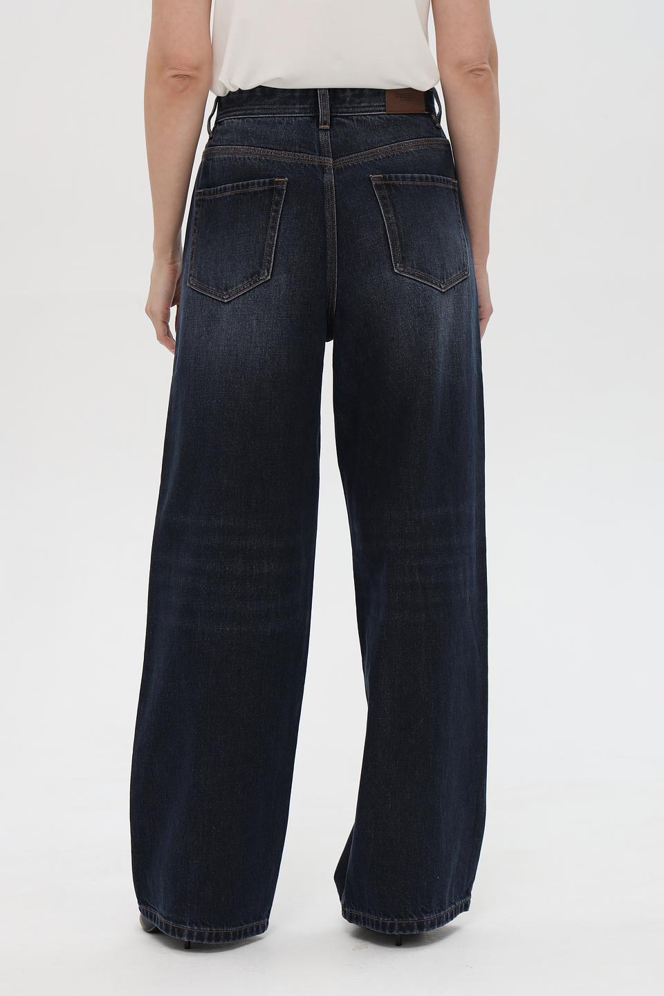 Джинсы Pezzo широкие тёмно-синие