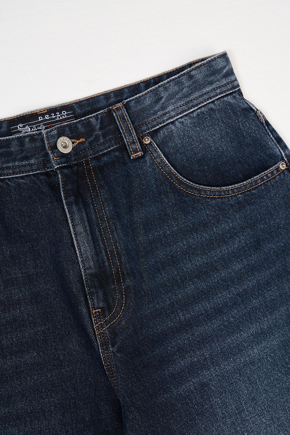 Джинсы Pezzo широкие тёмно-синие