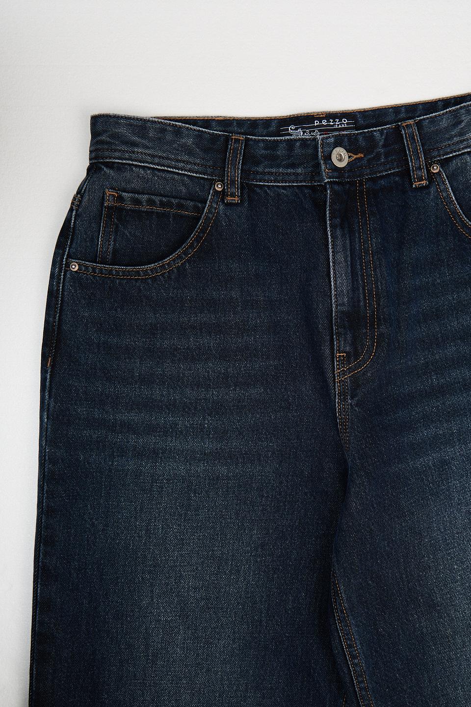 Джинсы Pezzo широкие тёмно-синие