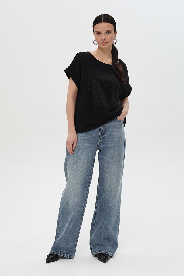 Джинсы Pezzo широкого кроя голубые