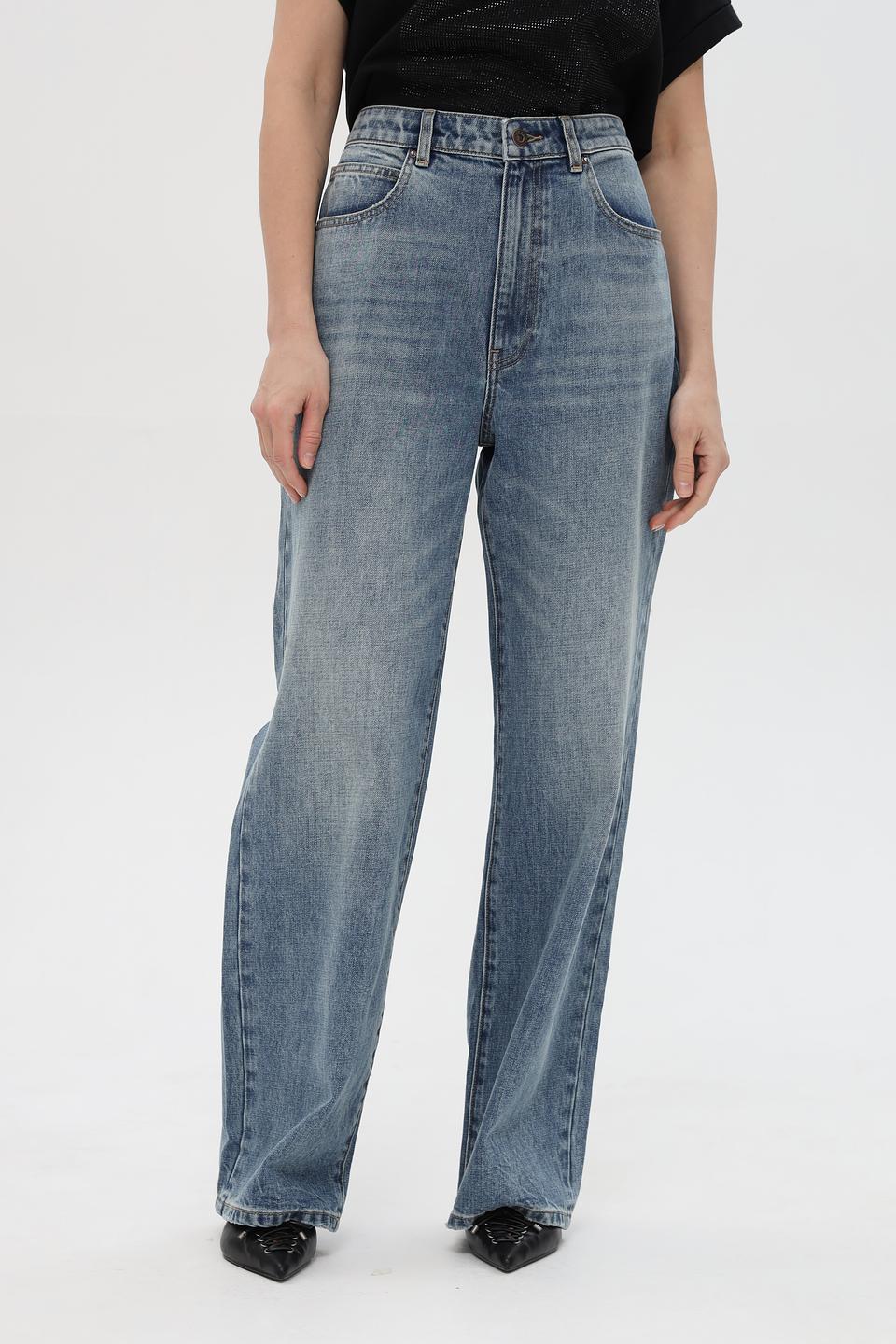 Джинсы Pezzo широкого кроя голубые