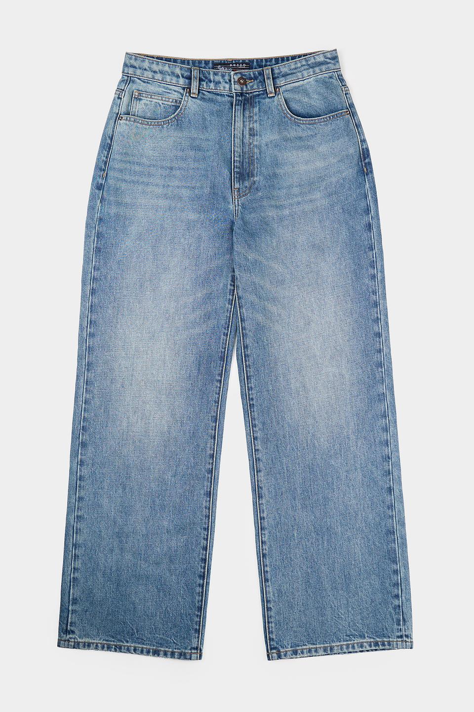 Джинсы Pezzo широкого кроя голубые