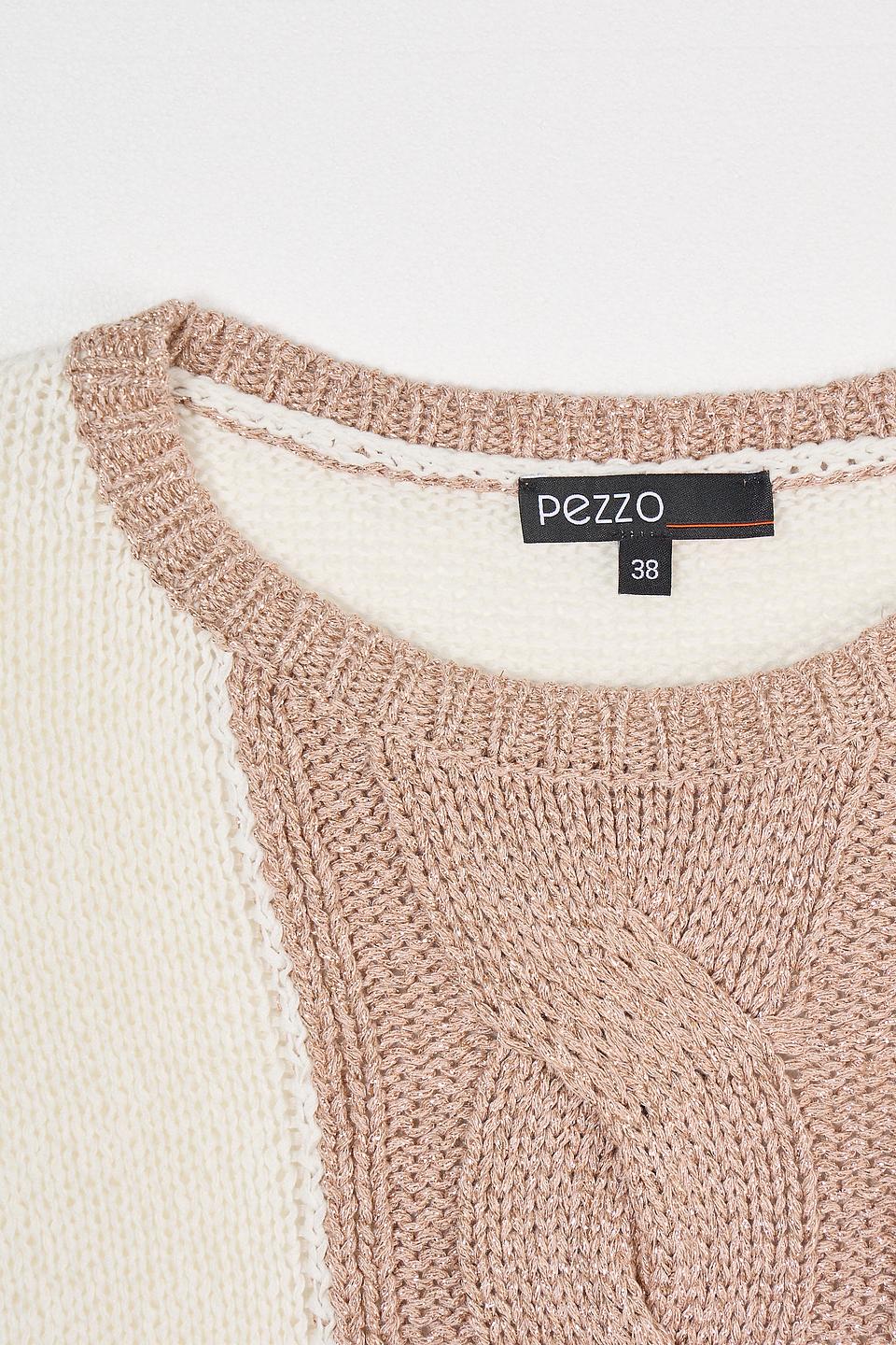 Пуловер Pezzo с косами бежевый