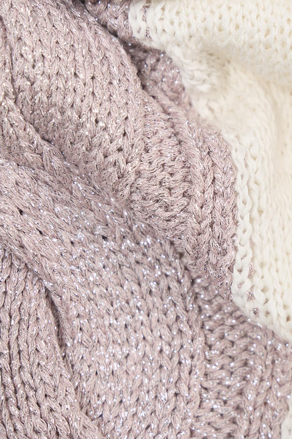 Пуловер Pezzo с косами молочный