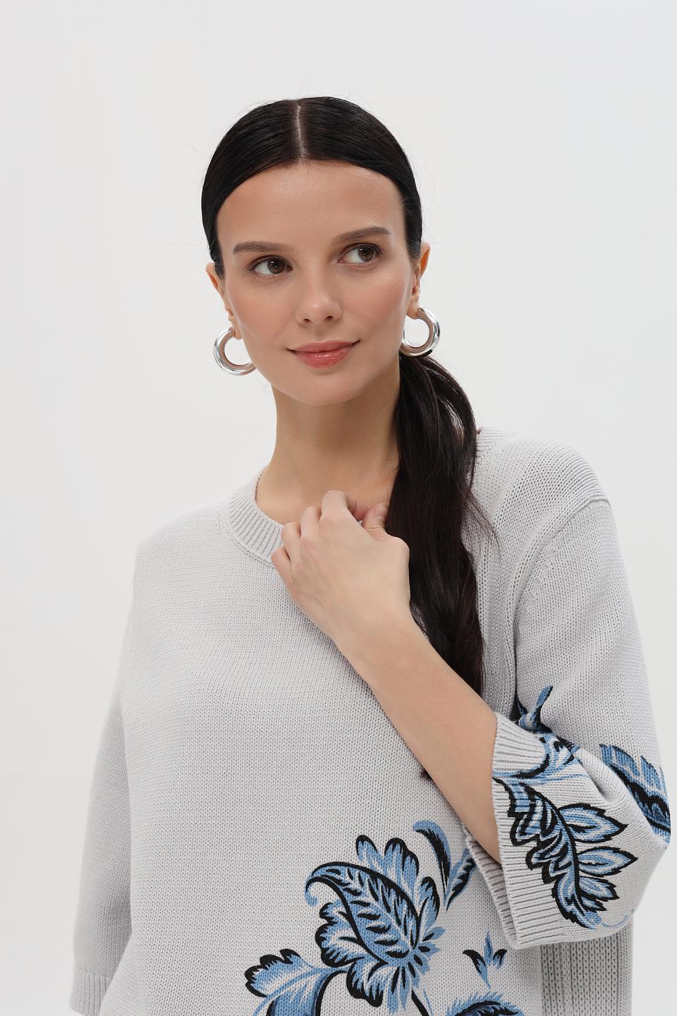 Пуловер Pezzo с цветочным принтом