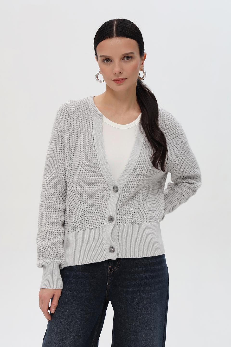 Жакет Pezzo вязаный серый