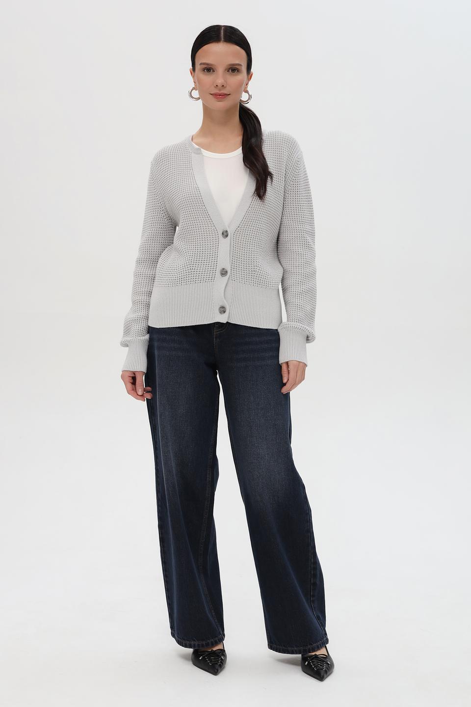 Жакет Pezzo вязаный серый