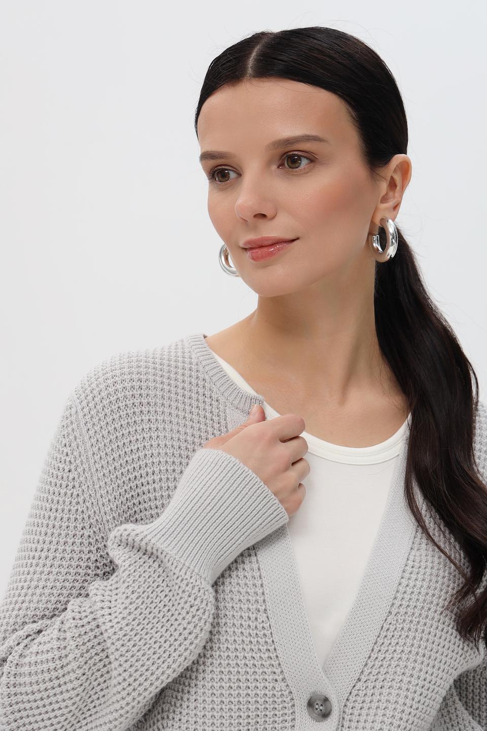 Жакет Pezzo вязаный серый