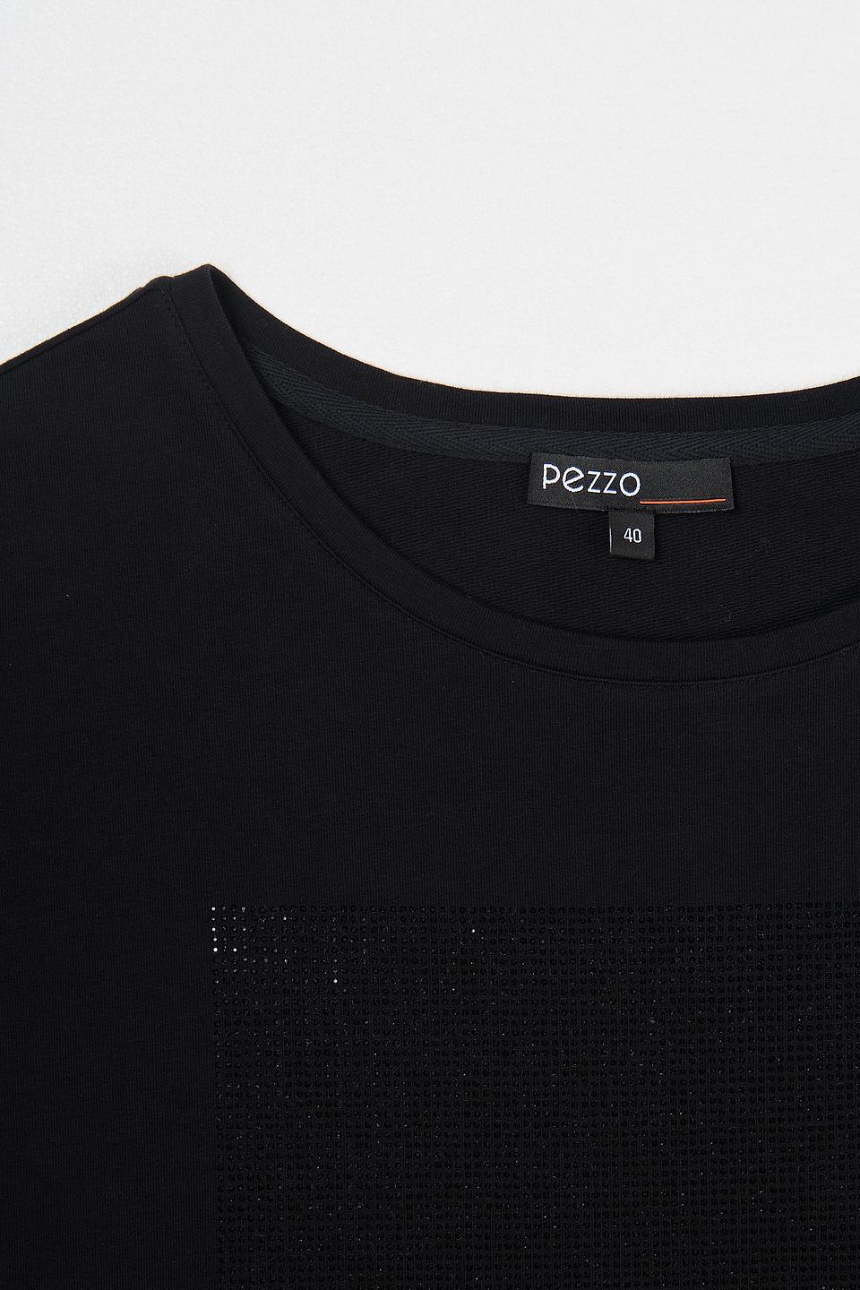 Футболка Pezzo с кристаллами чёрная