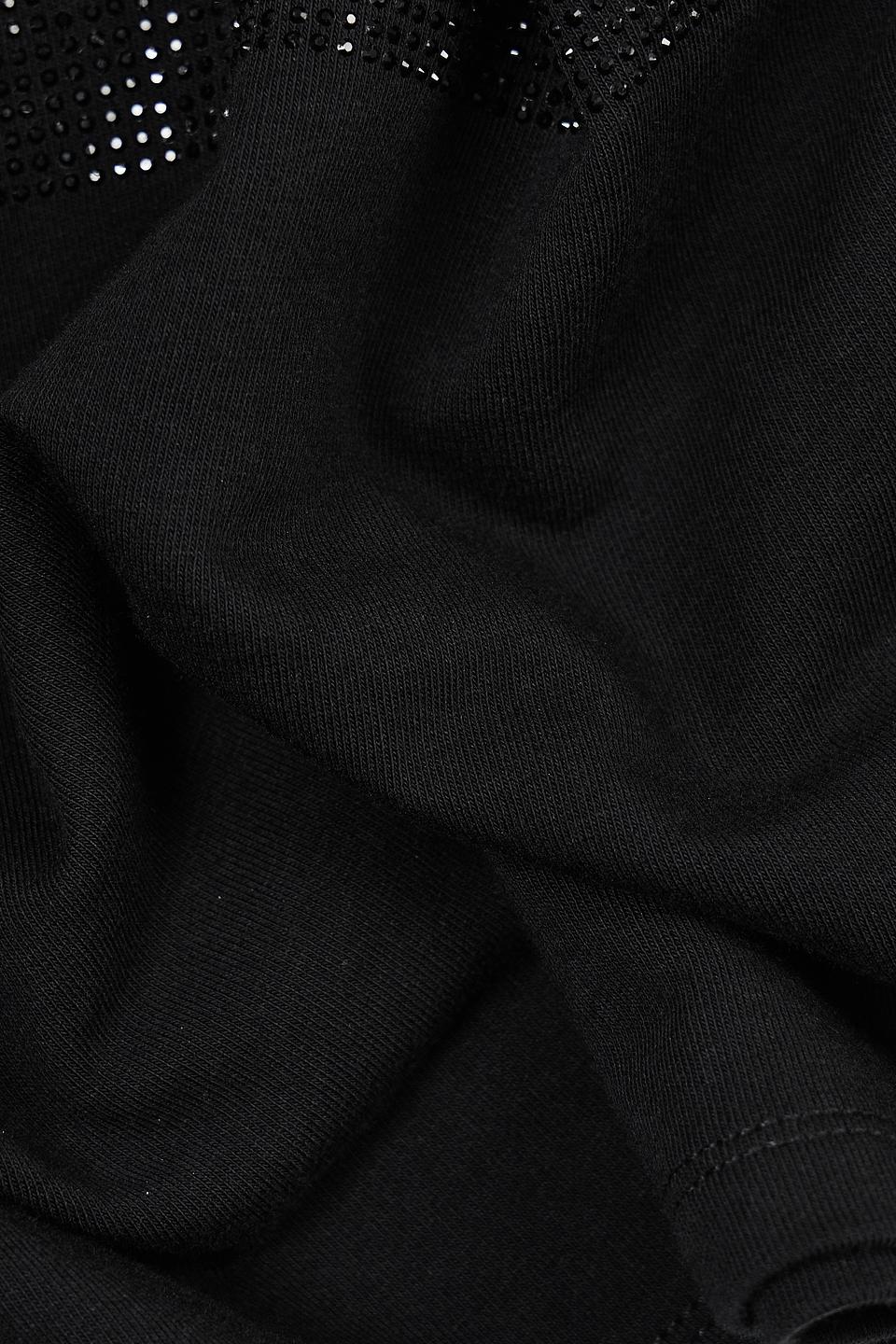 Футболка Pezzo с кристаллами чёрная