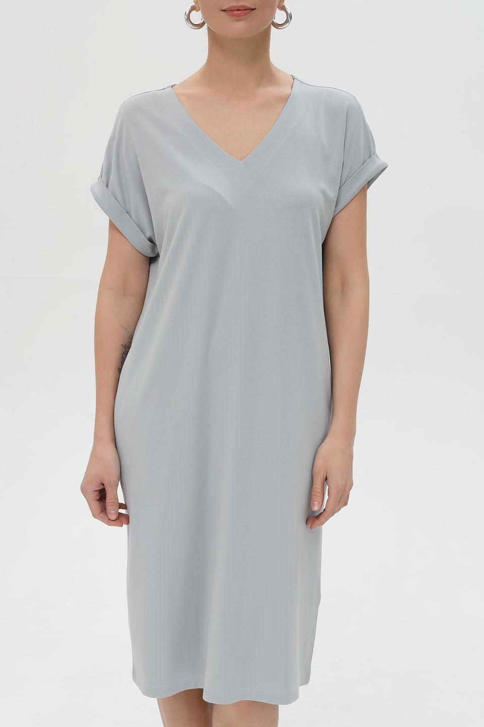 Платье Pezzo серое с рукавами