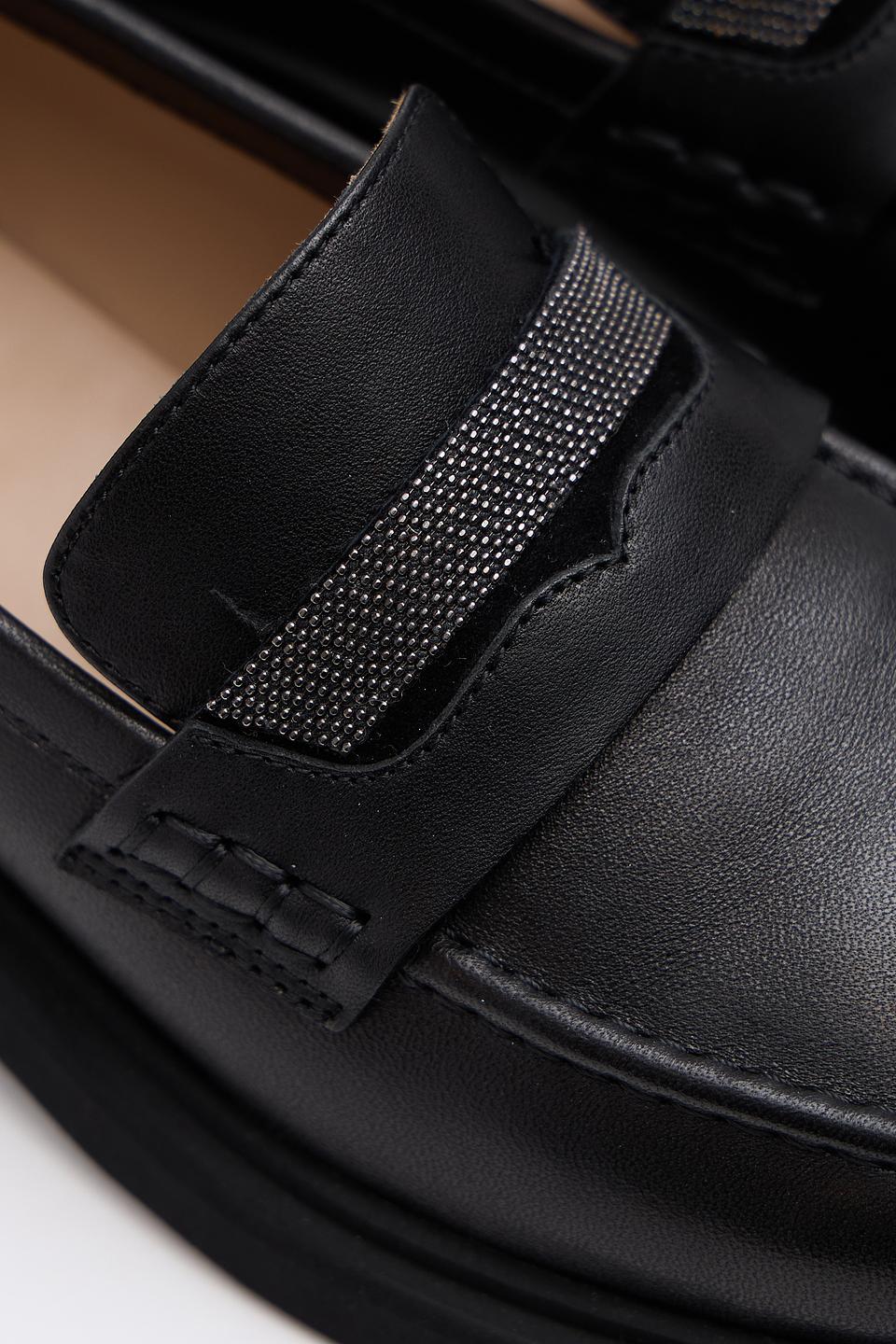 Лоферы Tuffoni с декоративной пряжкой чёрные