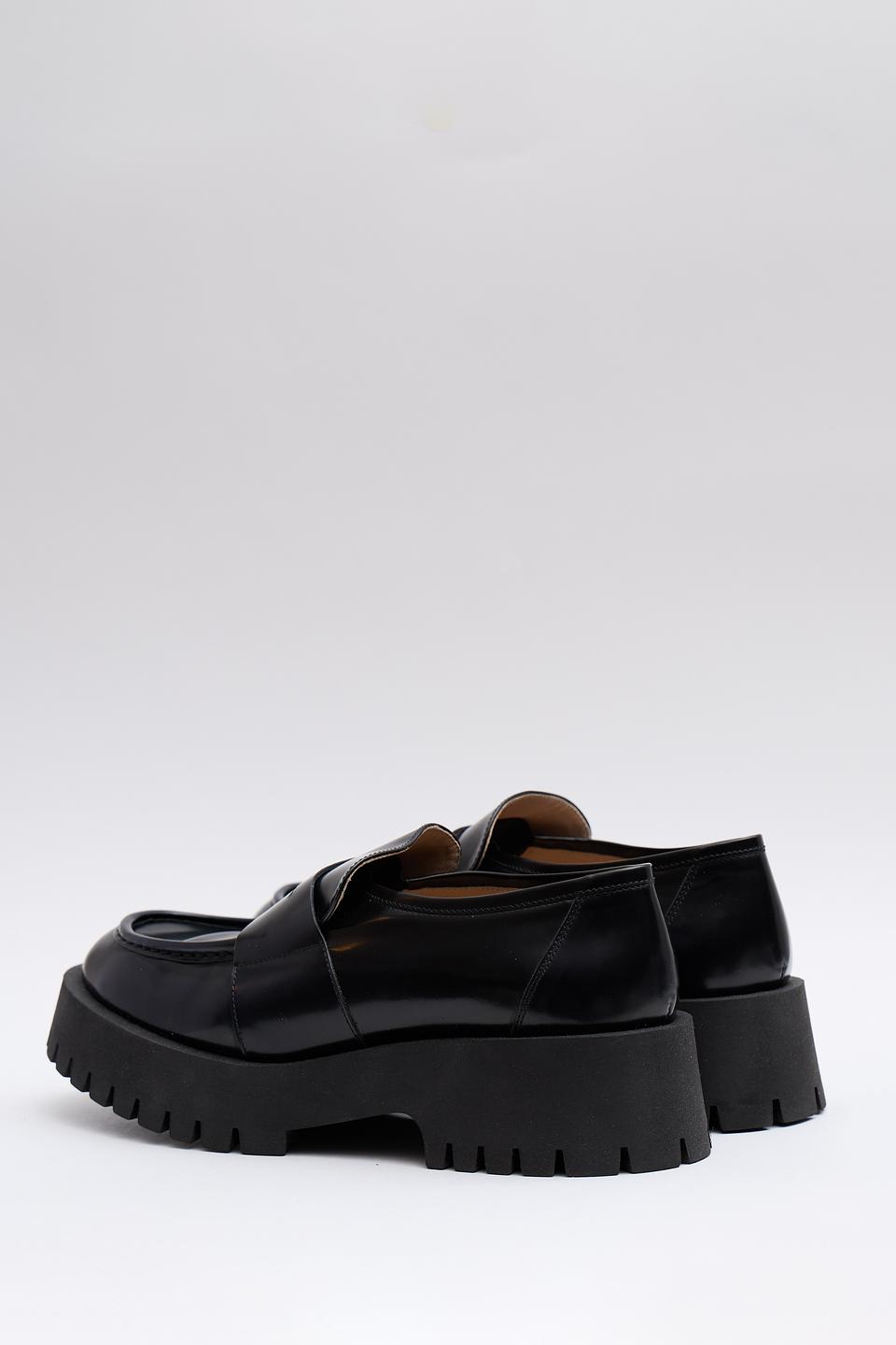 Лоферы Marina Rinaldi чёрные на платформе