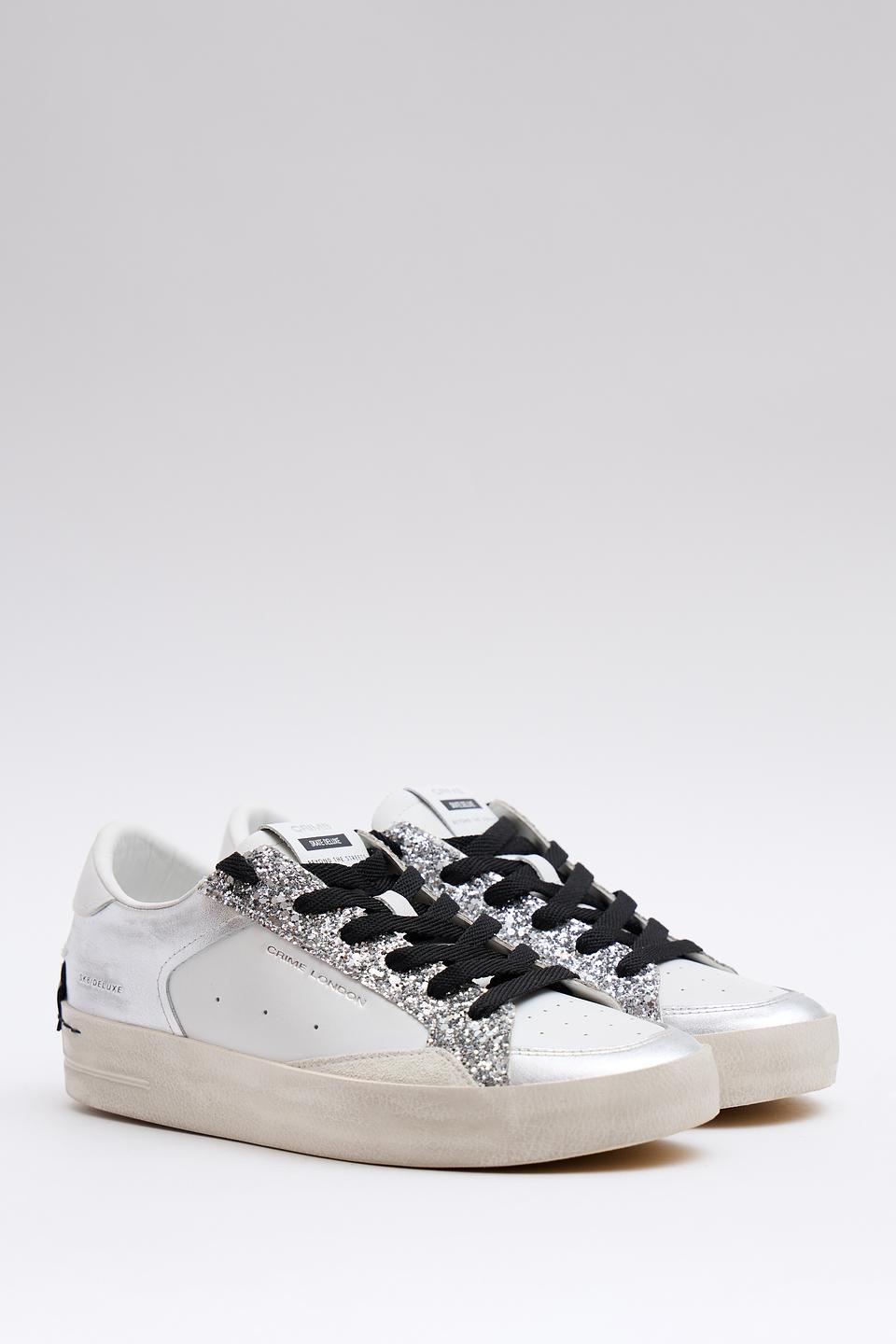 Кроссовки Crime London серебристые