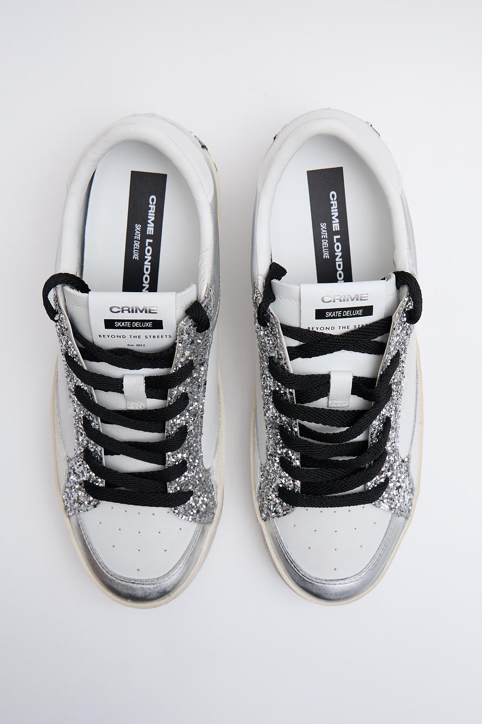 Кроссовки Crime London серебристые