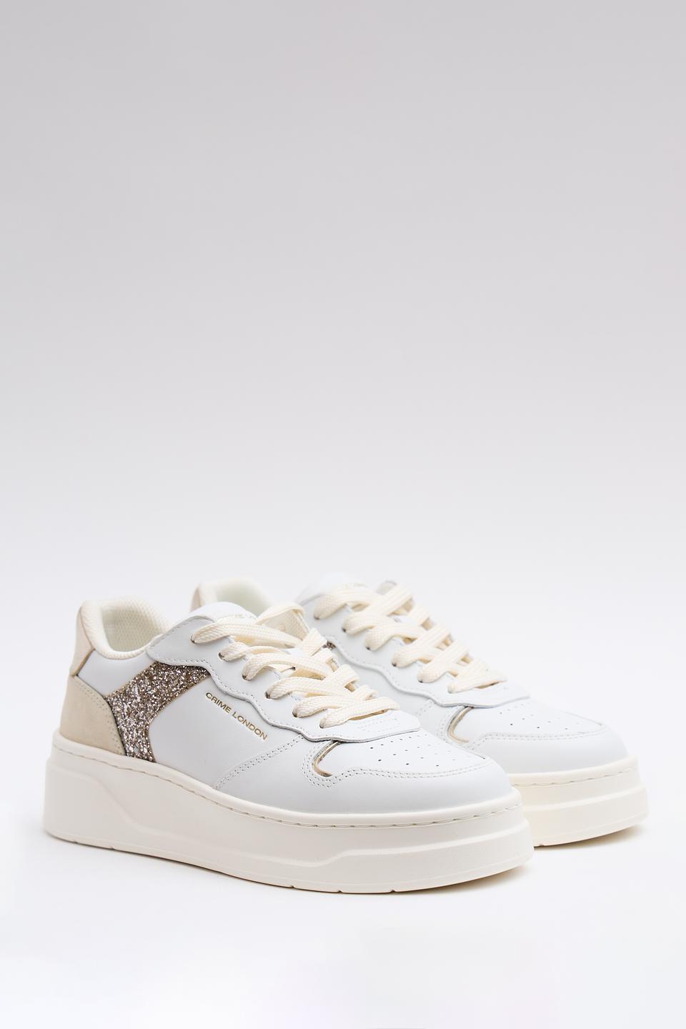 Кроссовки Crime London с глиттером