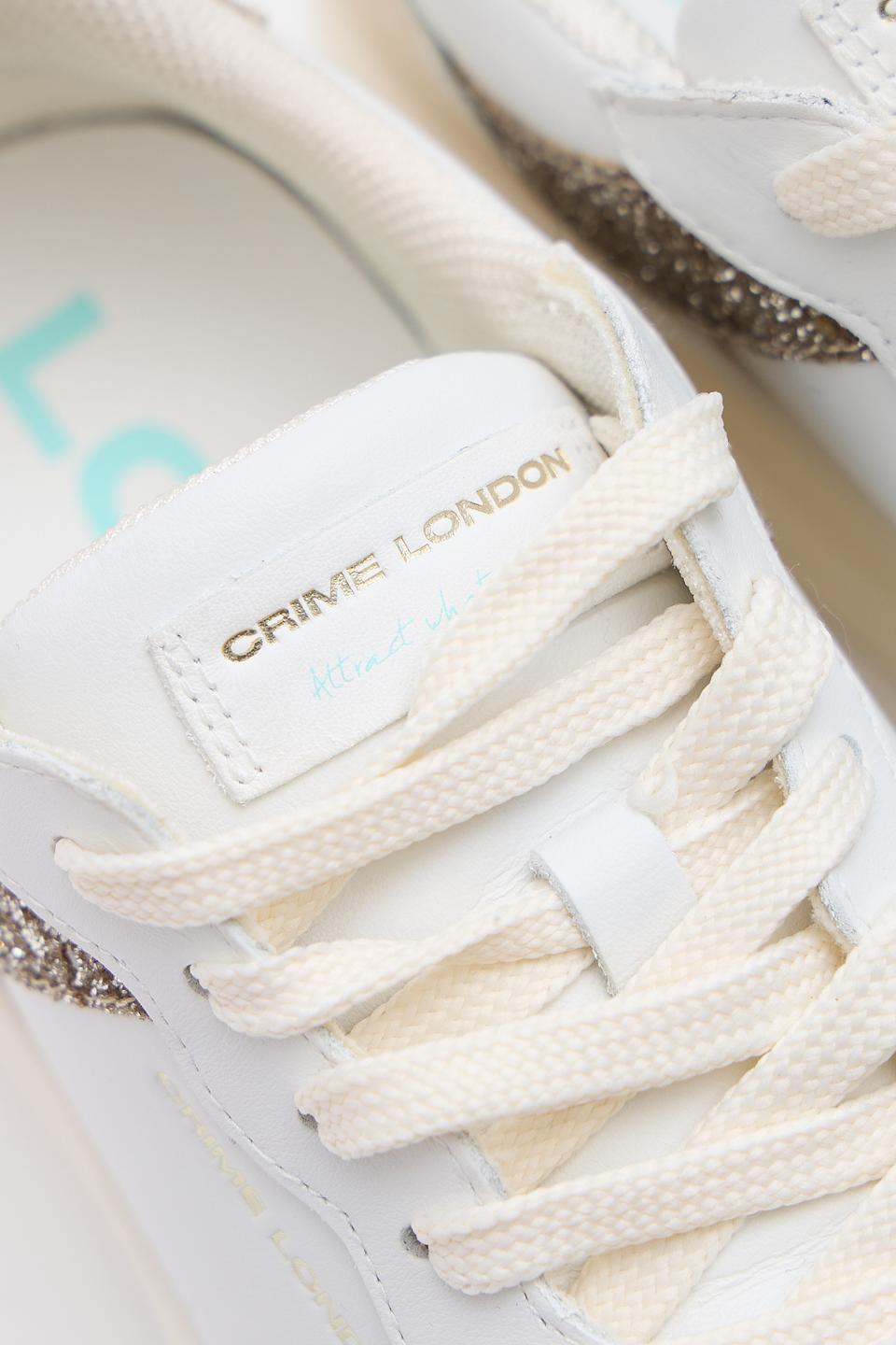 Кроссовки Crime London с глиттером