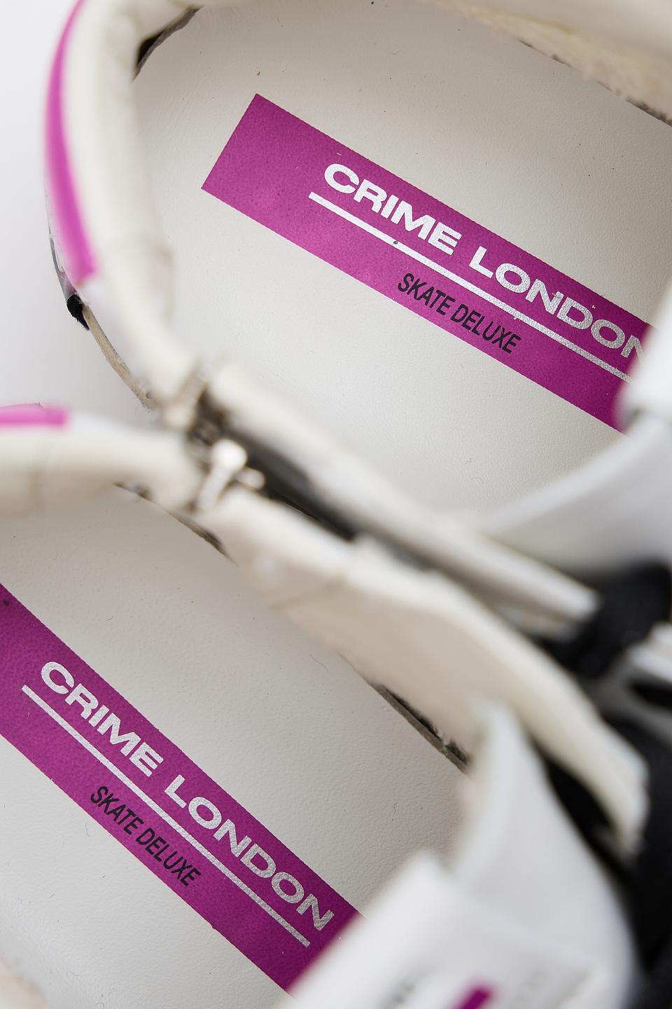 Кеды Crime London белые с фуксией