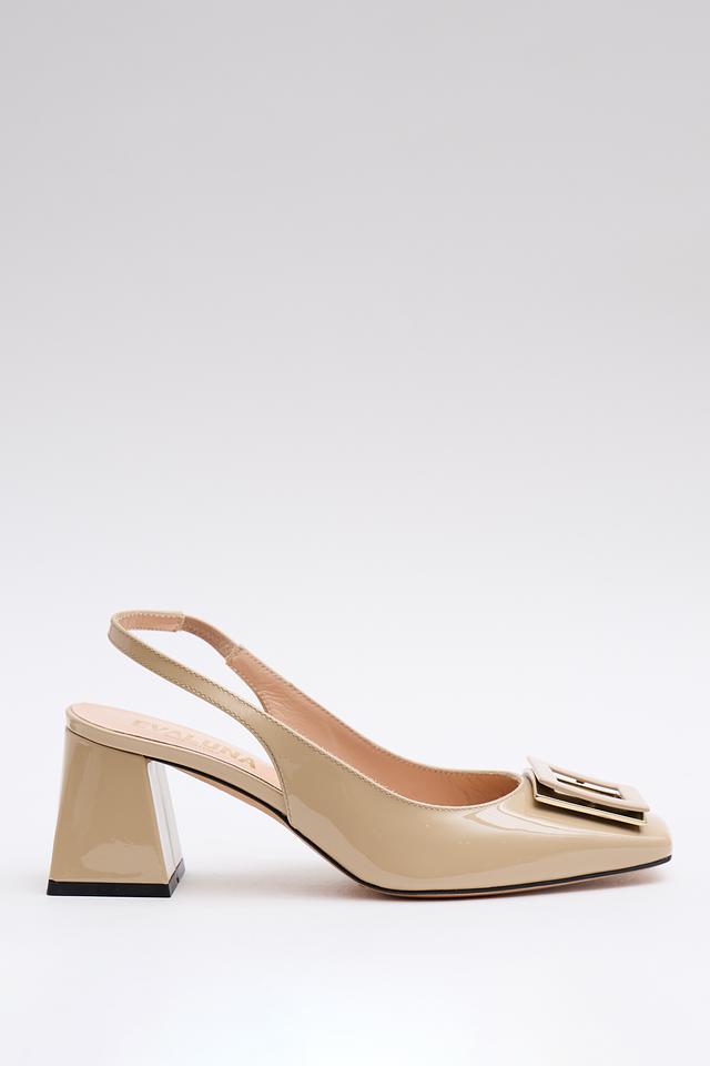 Туфли Evaluna с пряжкой бежевые