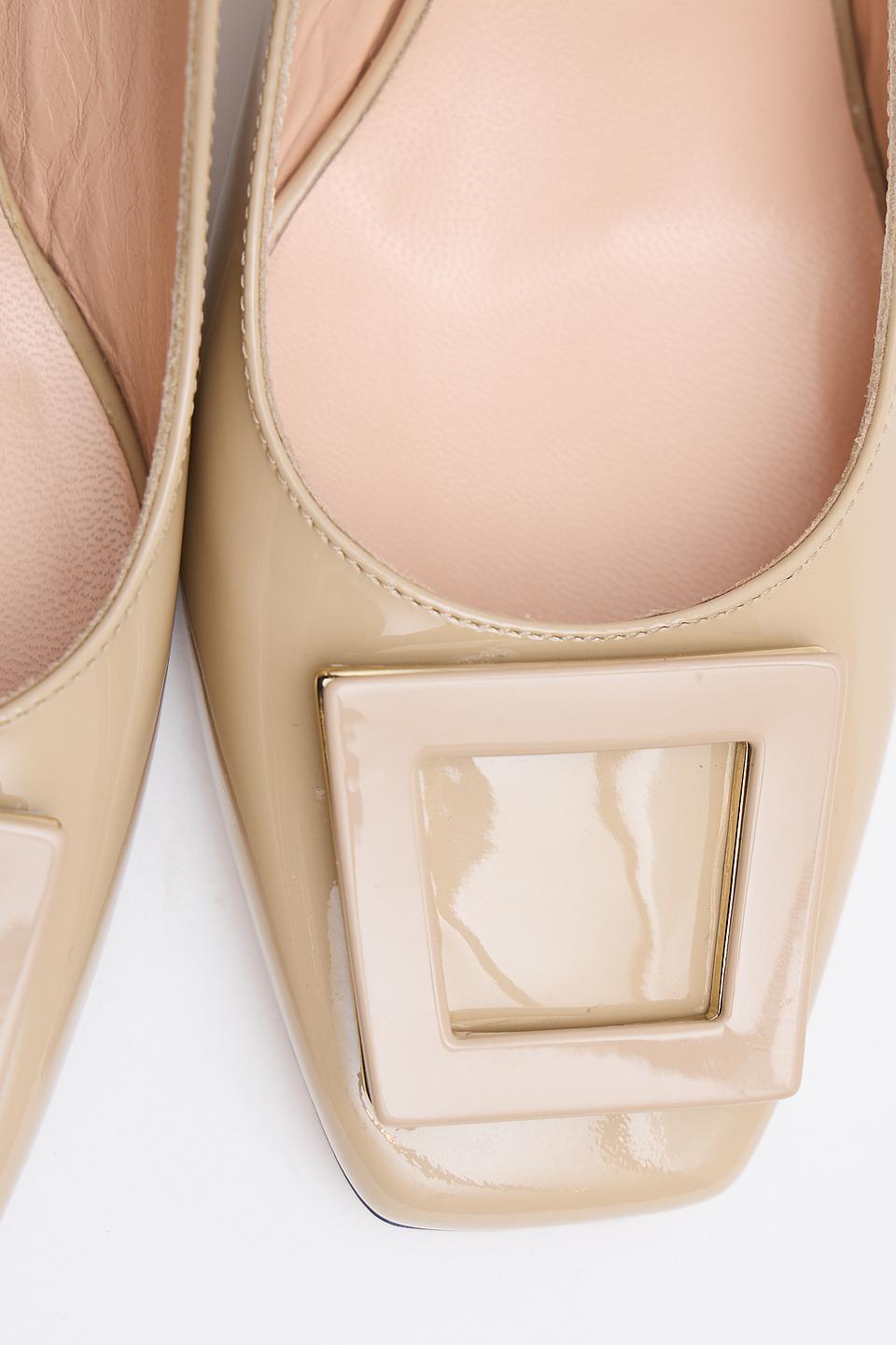 Туфли Evaluna с пряжкой бежевые