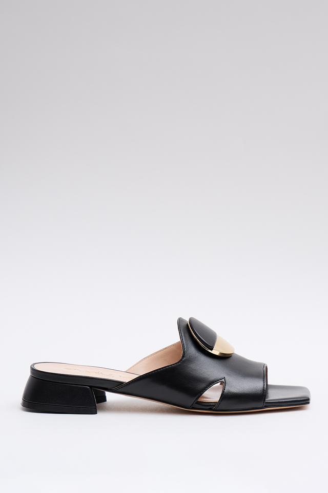 Шлепанцы Evaluna с пряжкой черные