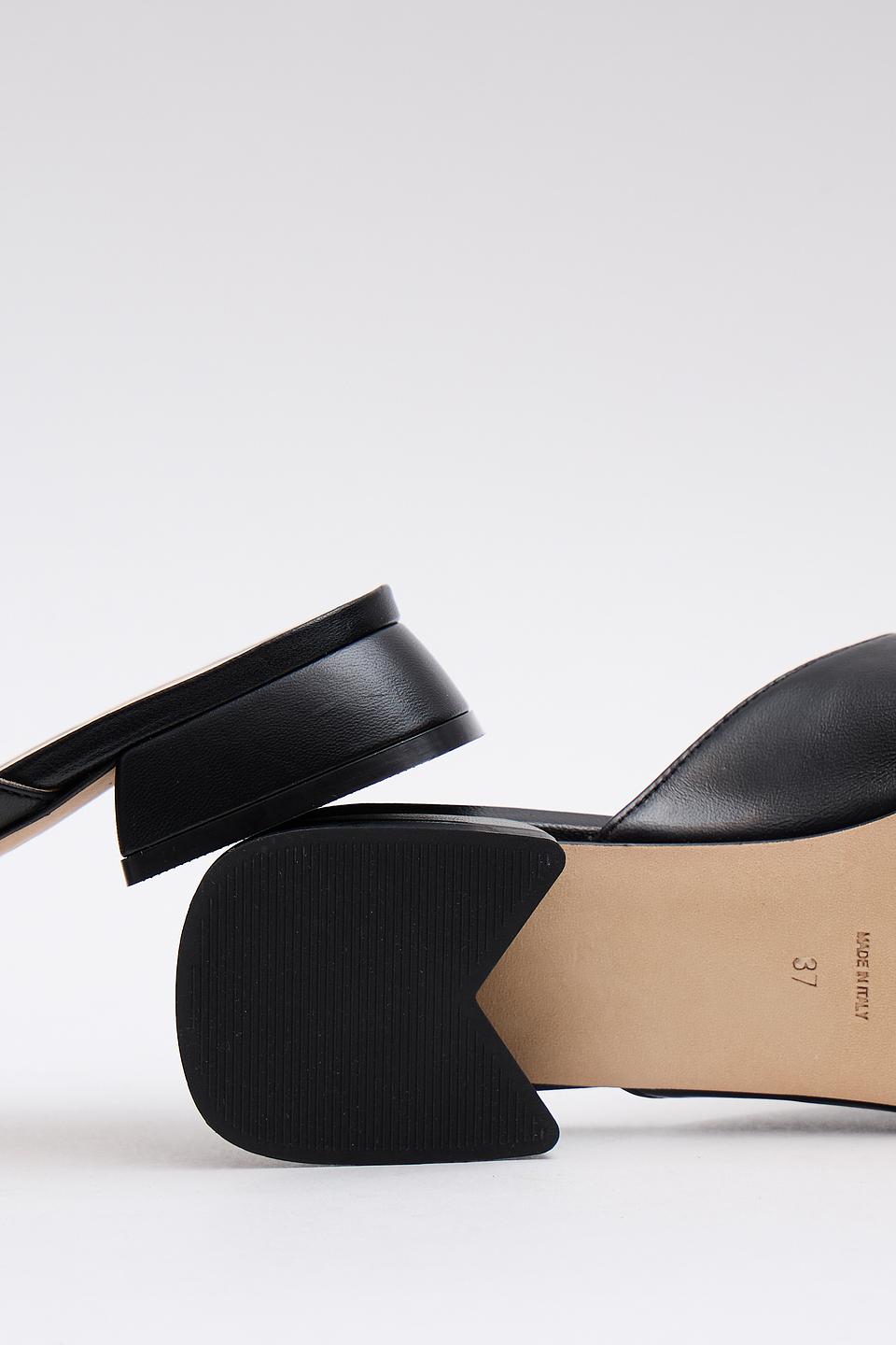 Шлепанцы Evaluna с пряжкой черные