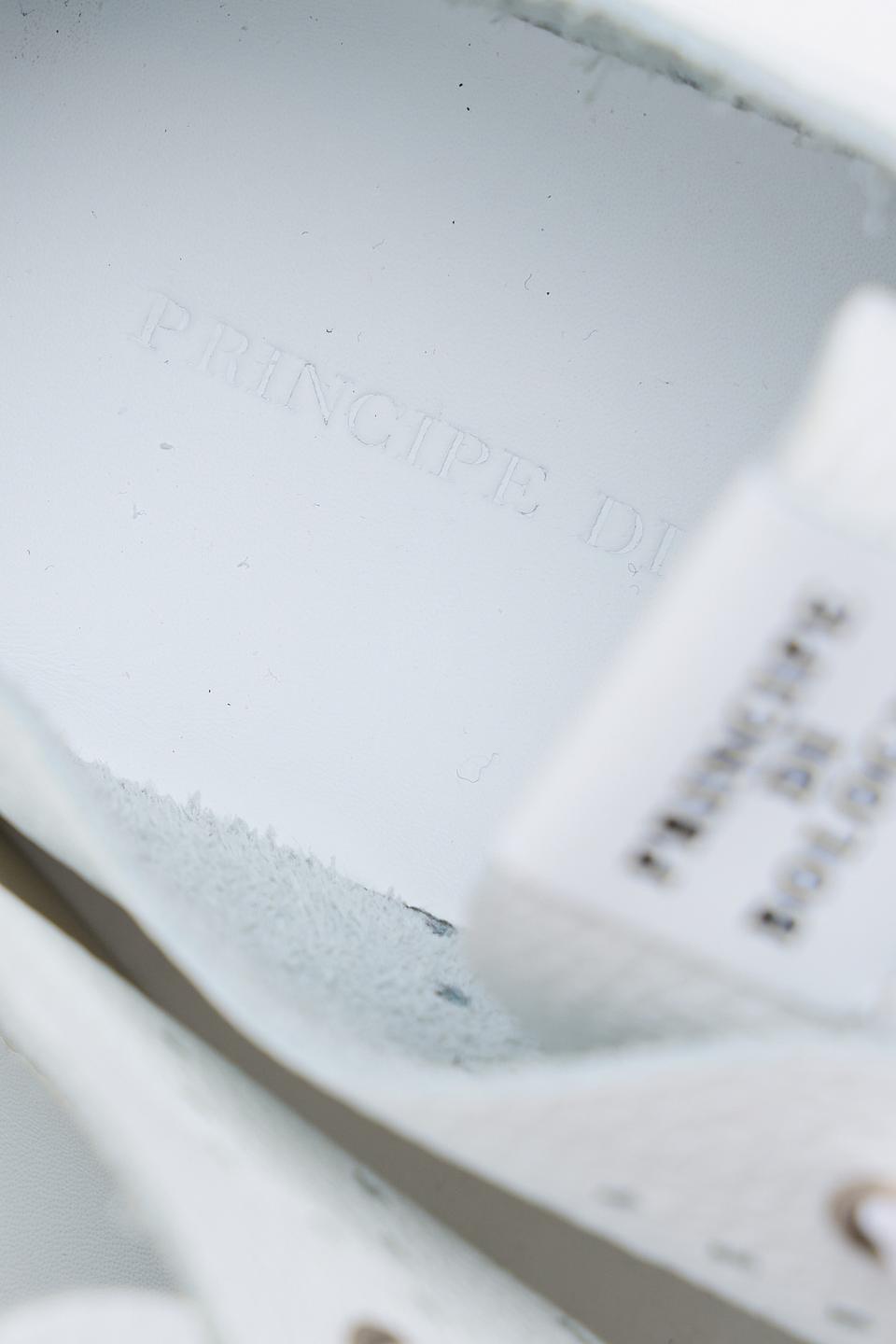 Кеды Principe Di Bologna белые с перфорацией
