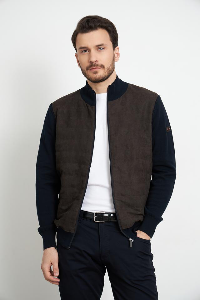 Кардиган Bugatti комбинированный тёмно-синий