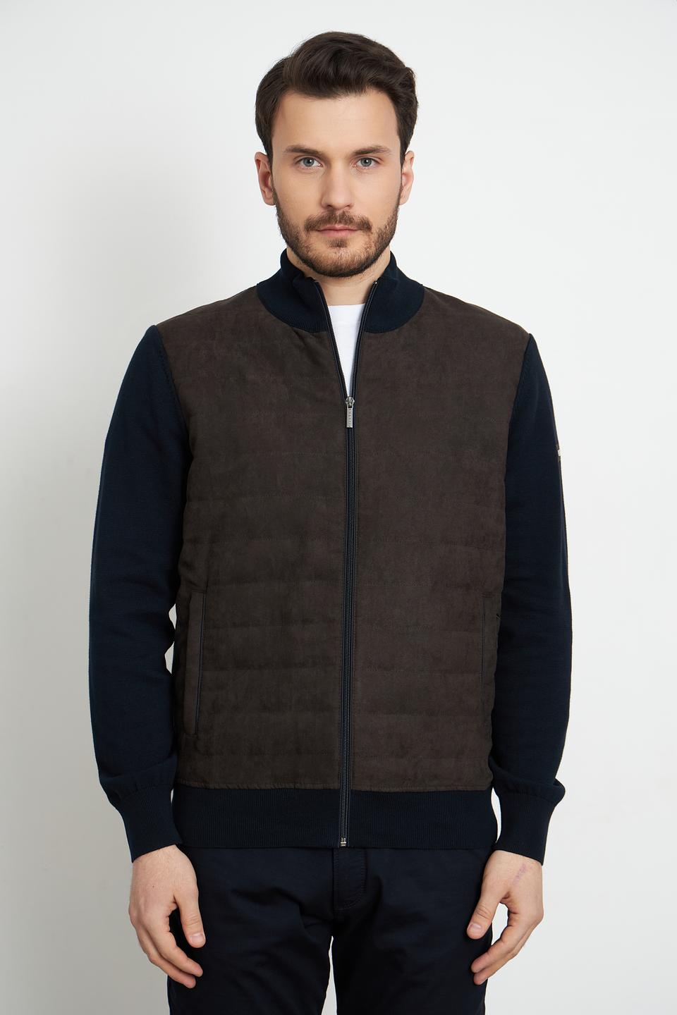 Кардиган Bugatti комбинированный тёмно-синий