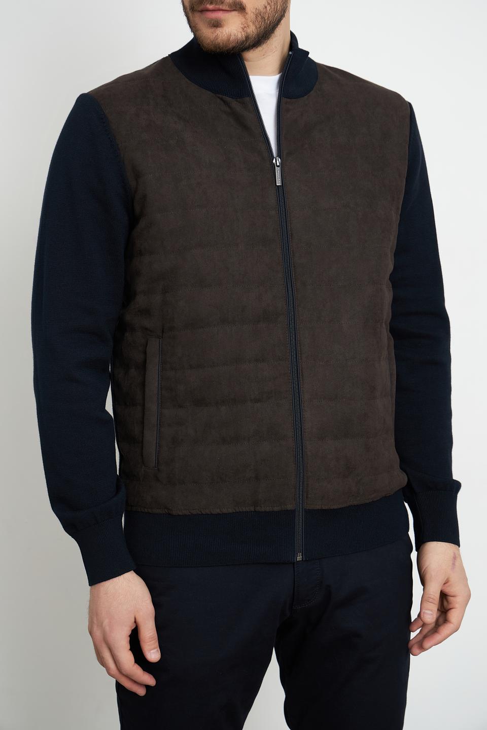 Кардиган Bugatti комбинированный тёмно-синий