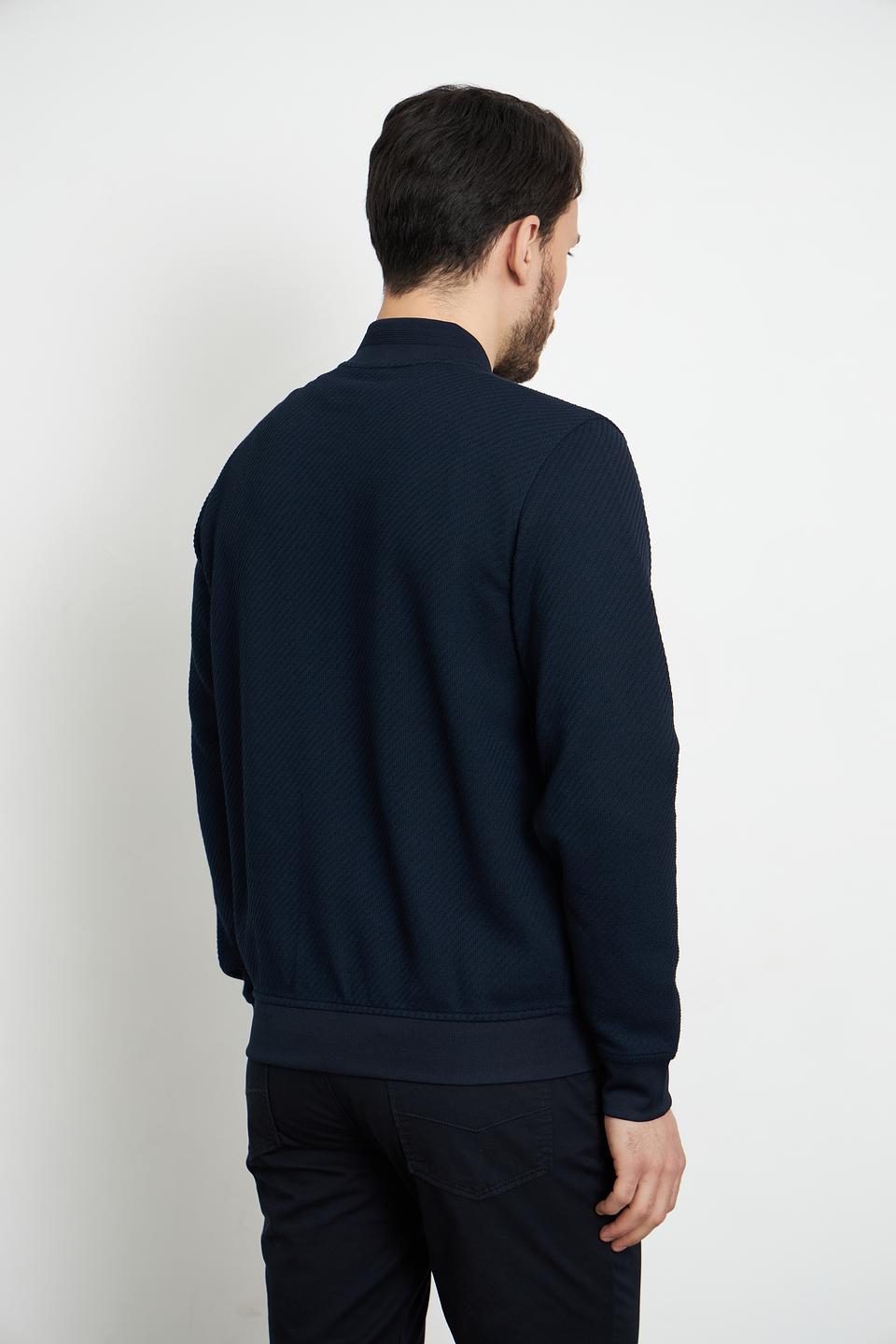 Кардиган Bugatti стеганый темно-синий