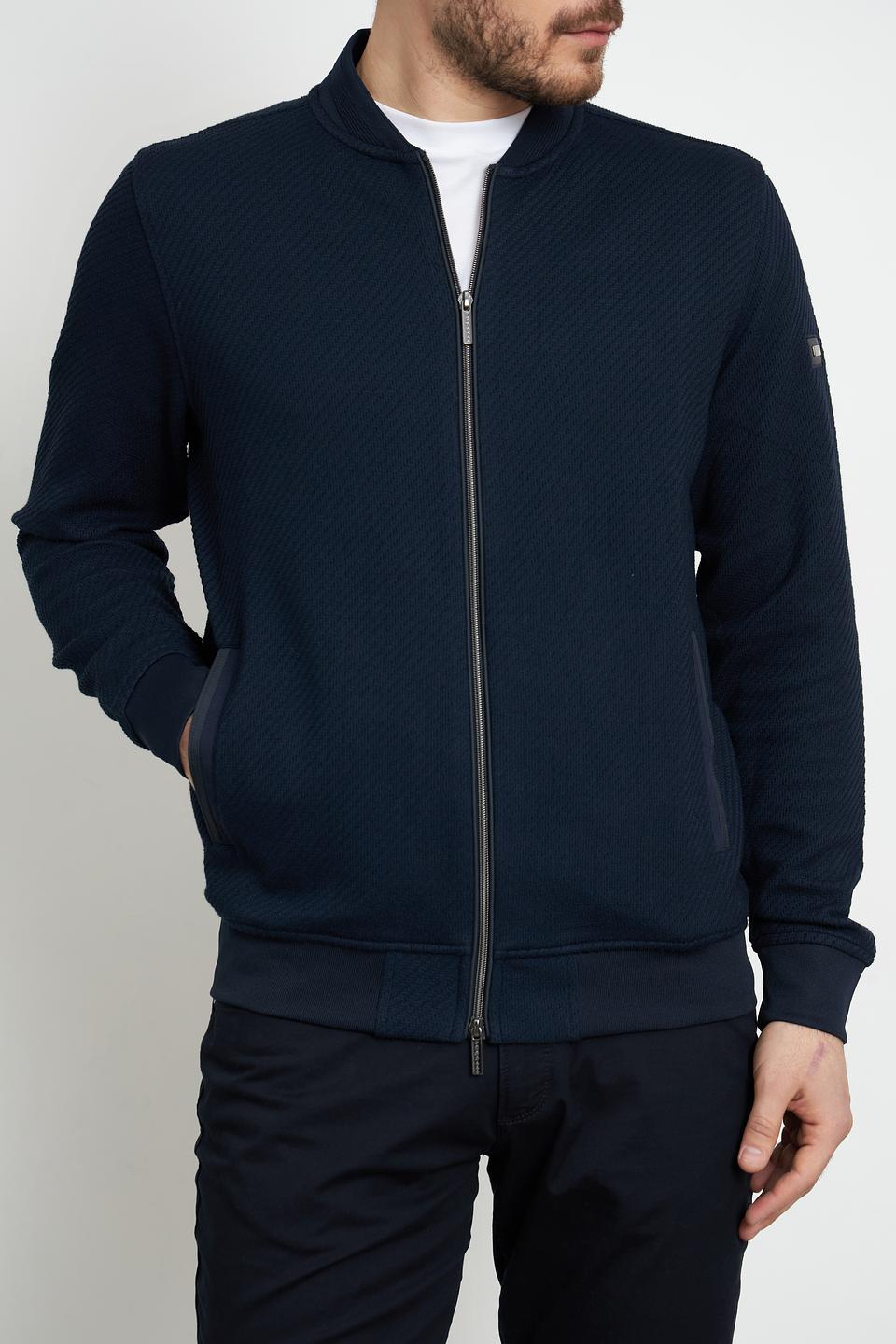 Кардиган Bugatti стеганый темно-синий