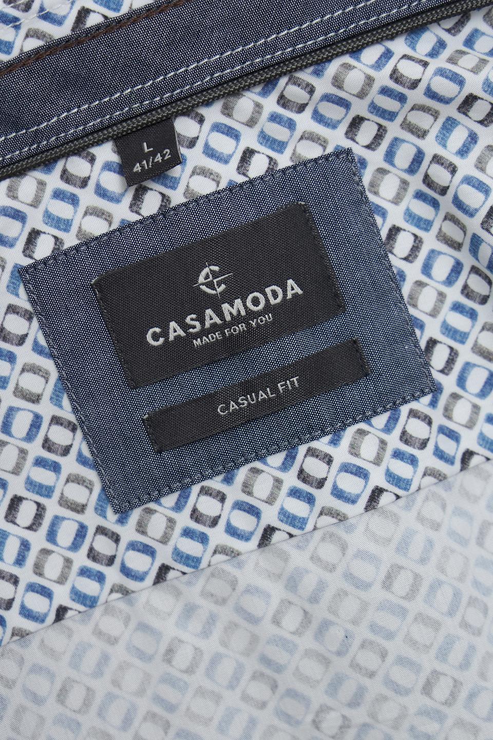Рубашка Casa Moda с принтом голубой