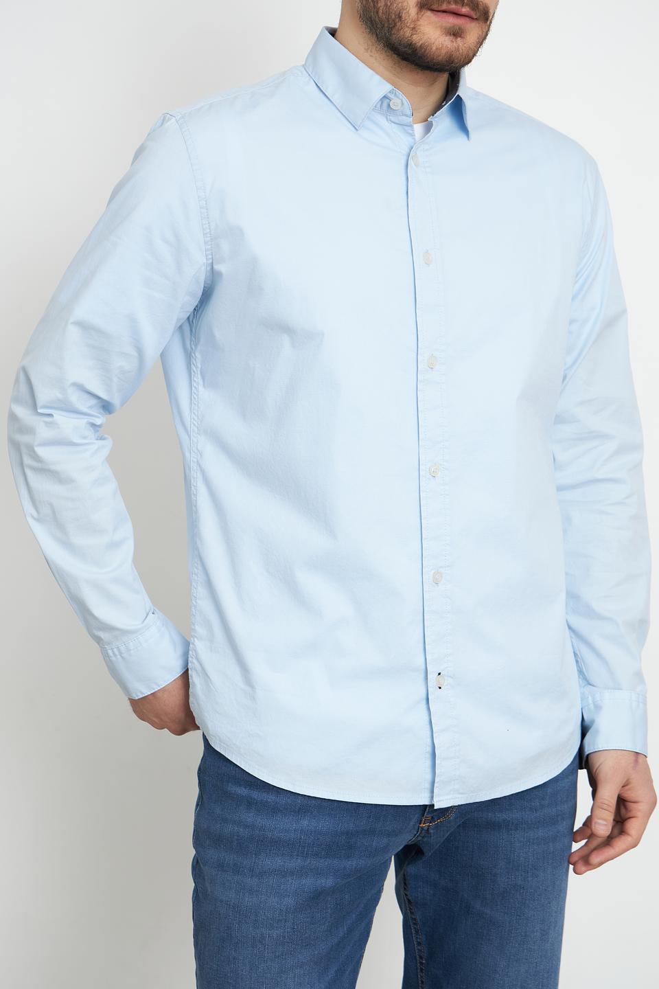 Рубашка Tom Tailor голубая