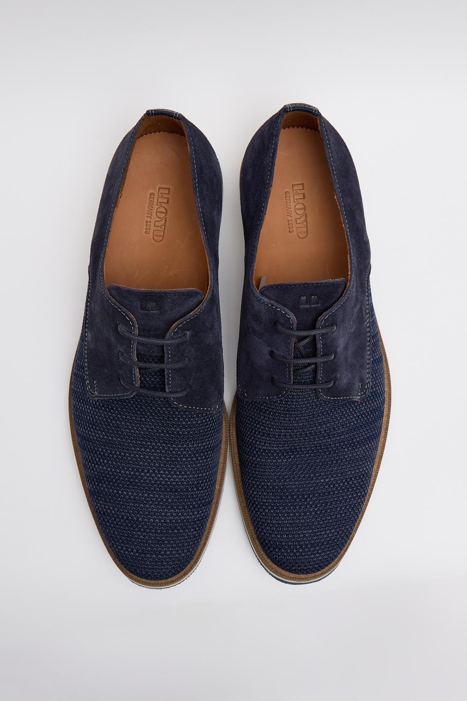 Дерби LLoyd синие с перфорацией