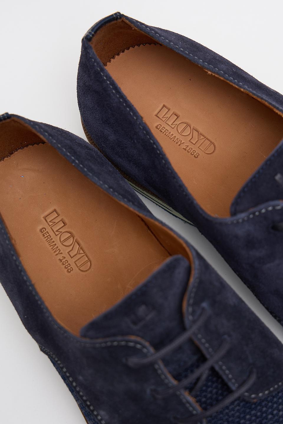 Дерби LLoyd синие с перфорацией