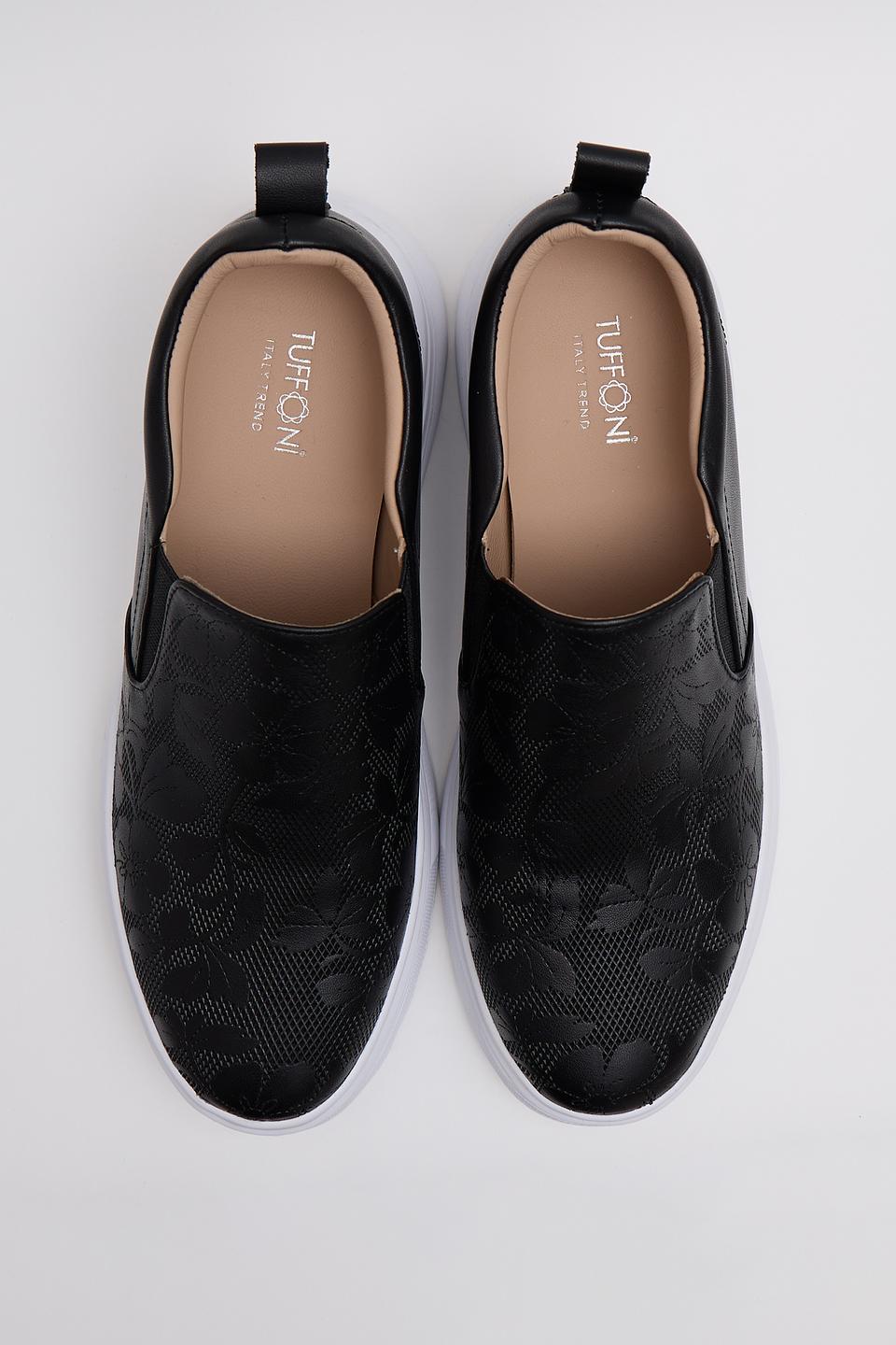 Слипоны Tuffoni с цветочным принтом