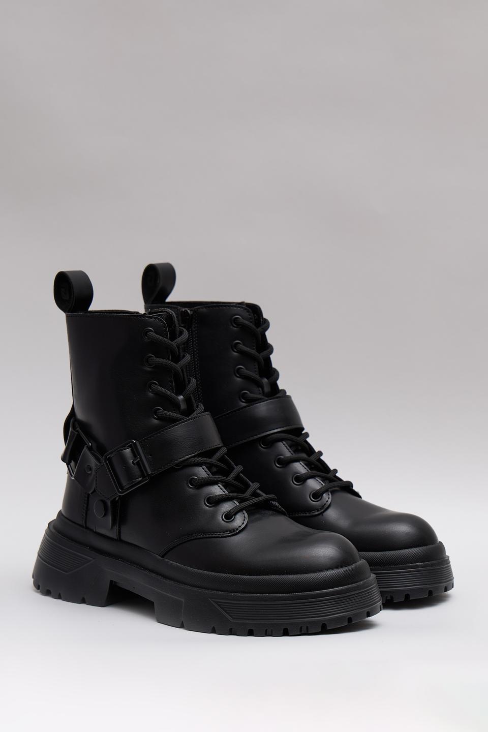 Ботинки Guess с ремнём чёрные