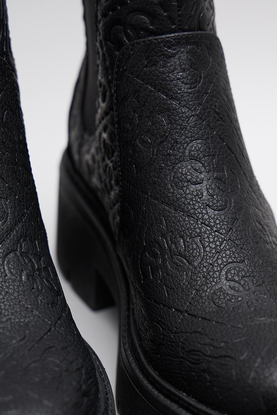 Ботинки челси Guess с тиснением чёрные