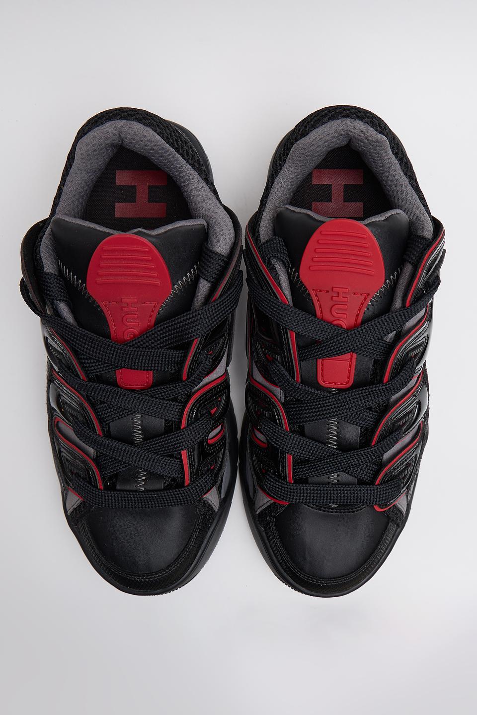 Кроссовки Hugo с красными вставками