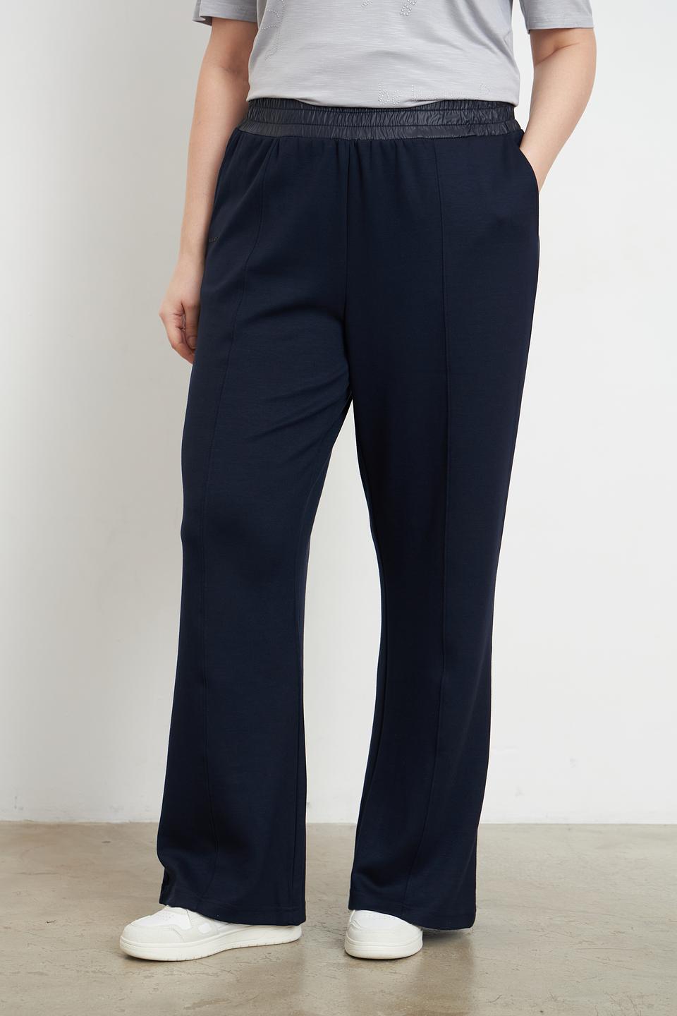 Брюки палаццо MORE and MORE темно-синие