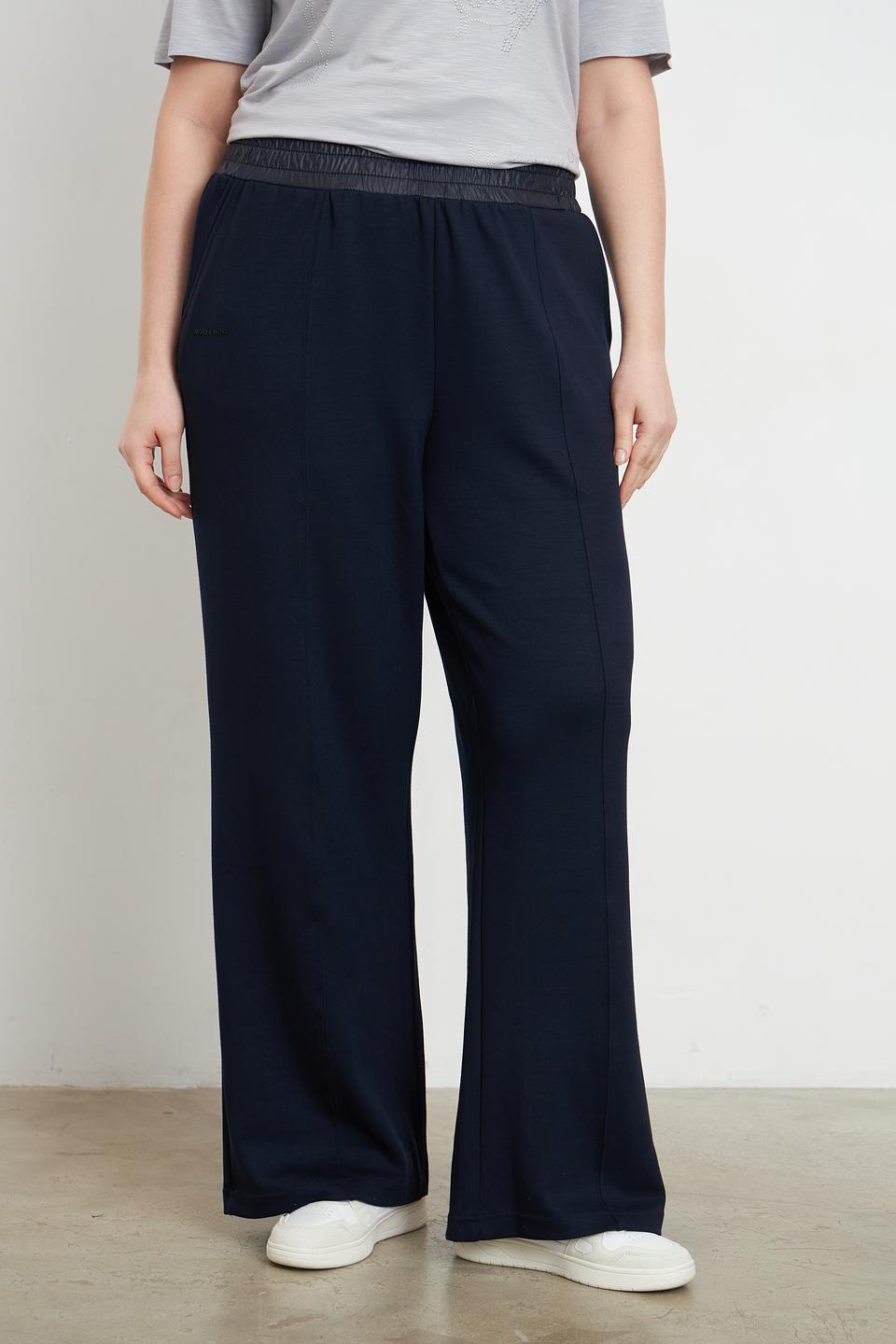 Брюки палаццо MORE and MORE темно-синие