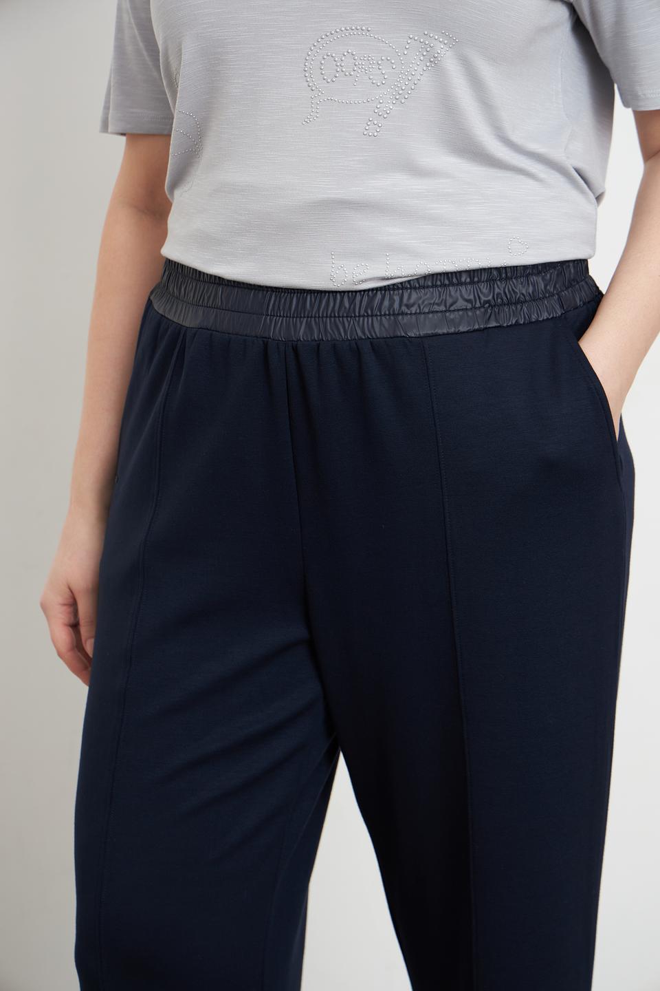 Брюки палаццо MORE and MORE темно-синие