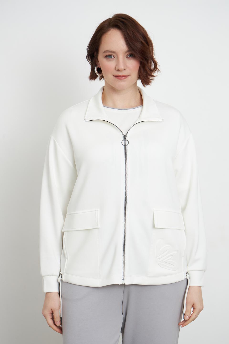 Жакет Lebek на молнии белый
